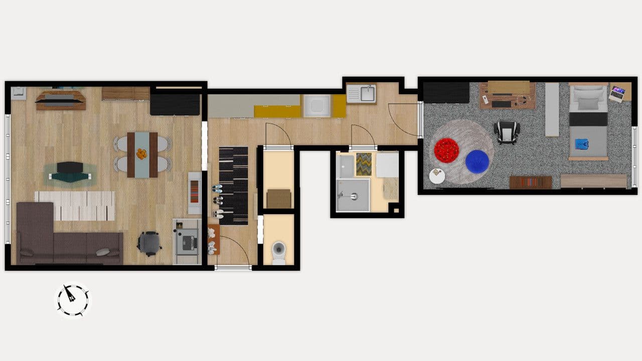 1 bedroom with open-plan kitchen flat for sale, 56 m², U Družstva Život, Prague, Prague 1 bedroom with open-plan kitchen flat for sale, 56 m², U Družstva Život, Prague, Prague