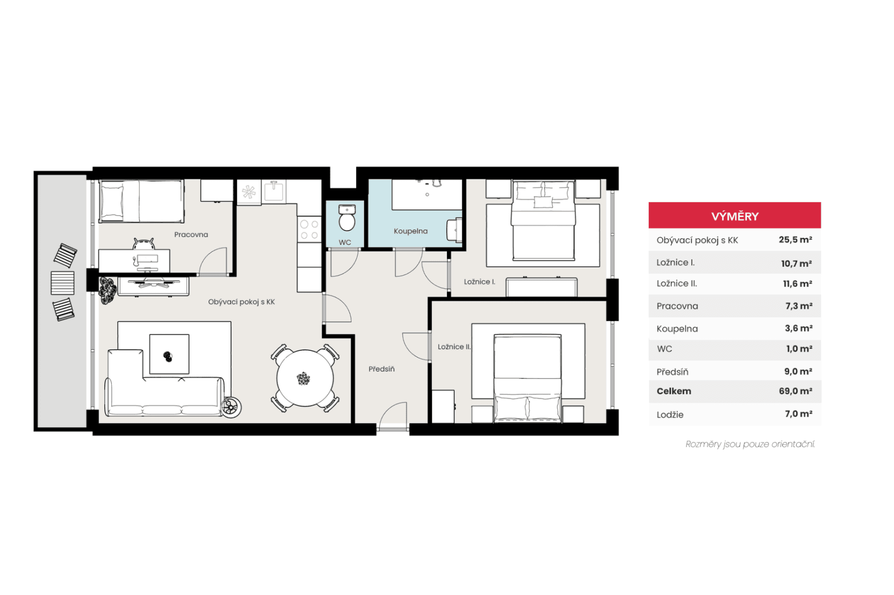 3 bedroom with open-plan kitchen flat for sale, 80 m², Emilie Hyblerové, Prague, Prague 3 bedroom with open-plan kitchen flat for sale, 80 m², Emilie Hyblerové, Prague, Prague