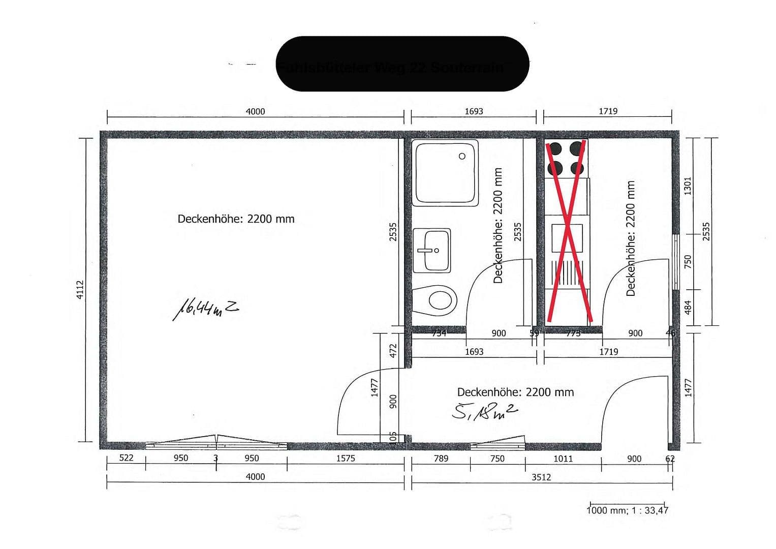 1 bedroom flat to rent, 33 m², Hamburg, Hamburg 1 bedroom flat to rent, 33 m², Hamburg, Hamburg