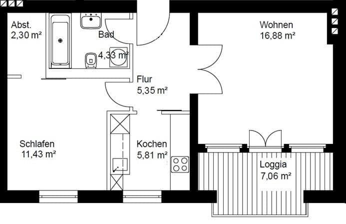 2 bedroom flat to rent, 50 m², Wilhelm-Raabe-Straße 8, Magdeburg, Saxony-Anhalt 2 bedroom flat to rent, 50 m², Wilhelm-Raabe-Straße 8, Magdeburg, Saxony-Anhalt