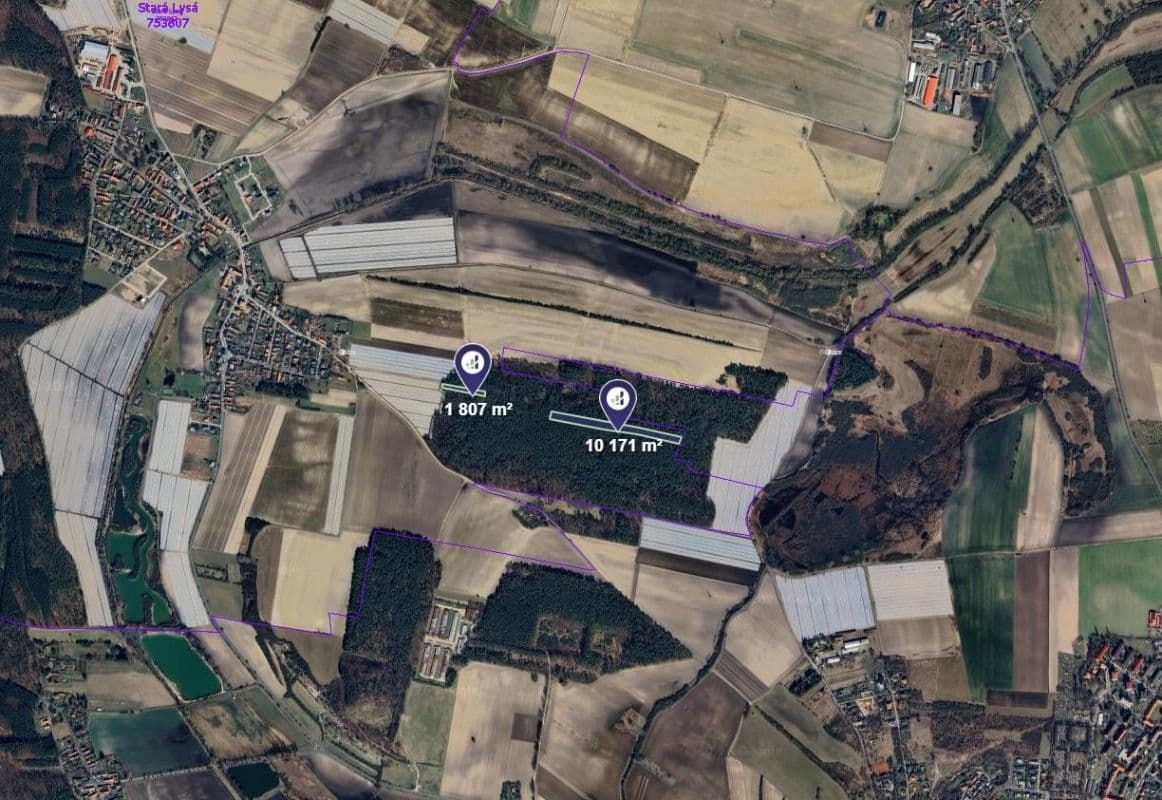 plot for sale, 11,978 m², Stará Lysá, Středočeský Region plot for sale, 11,978 m², Stará Lysá, Středočeský Region