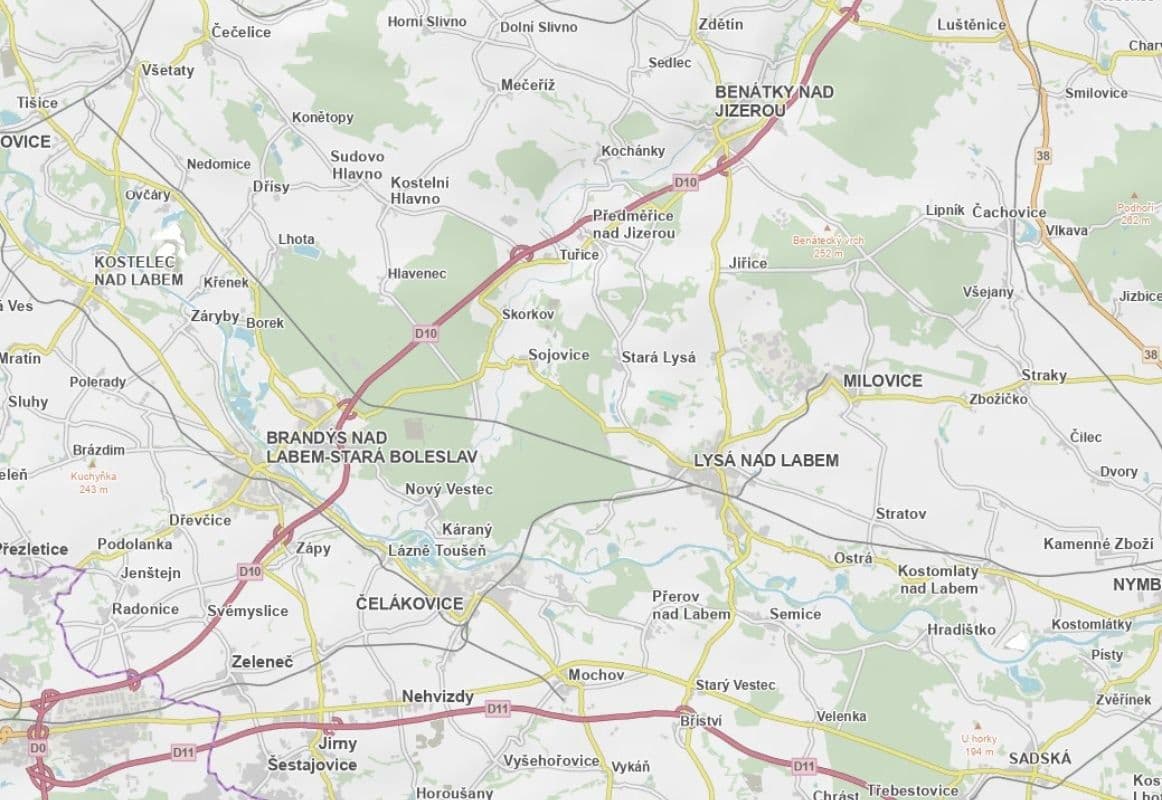 plot for sale, 11,978 m², Stará Lysá, Středočeský Region plot for sale, 11,978 m², Stará Lysá, Středočeský Region