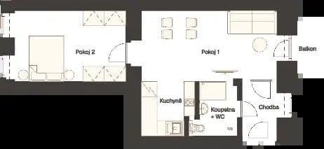 2 bedroom flat to rent, 54 m², Svatoslavova, Prague, Prague 2 bedroom flat to rent, 54 m², Svatoslavova, Prague, Prague