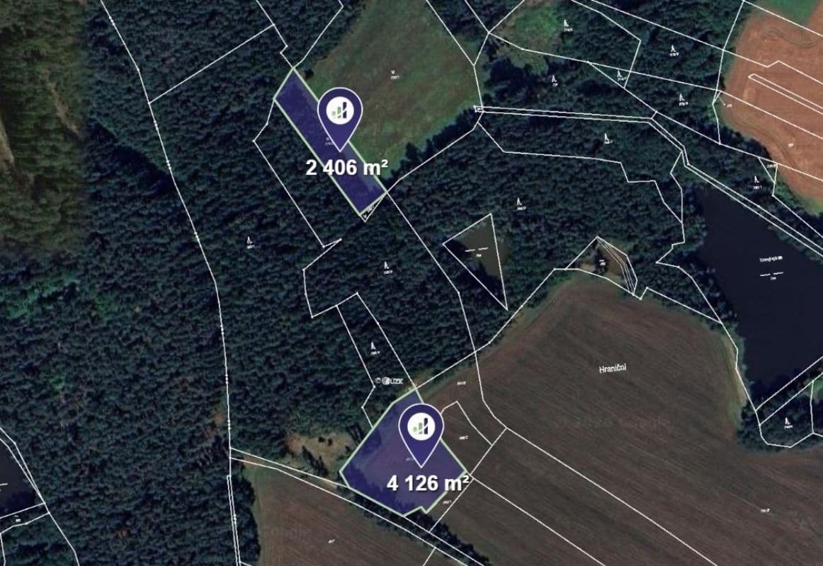 plot for sale, 54,715 m², Horní Radouň, Jihočeský Region plot for sale, 54,715 m², Horní Radouň, Jihočeský Region