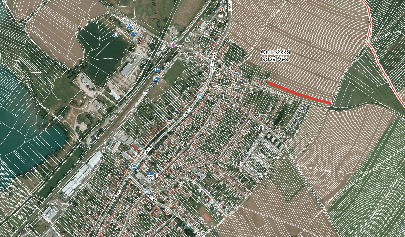 plot for sale, 2,121 m², Lhotská, Ostrožská Nová Ves, Zlínský Region plot for sale, 2,121 m², Lhotská, Ostrožská Nová Ves, Zlínský Region