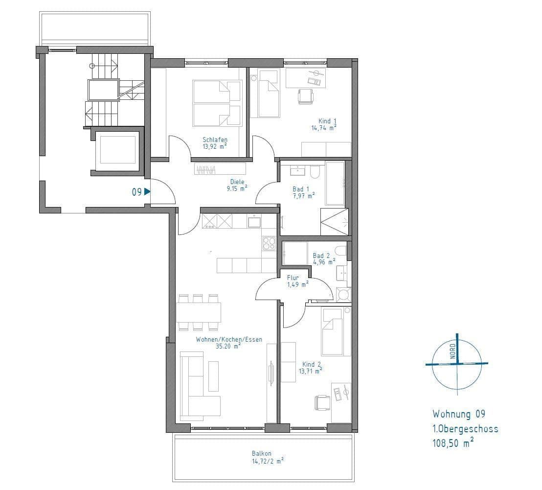 4 bedroom flat to rent, 110 m², Augsburg, Bavaria 4 bedroom flat to rent, 110 m², Augsburg, Bavaria