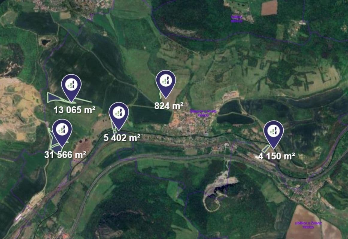 plot for sale, 55,007 m², Želenice, Ústecký Region plot for sale, 55,007 m², Želenice, Ústecký Region