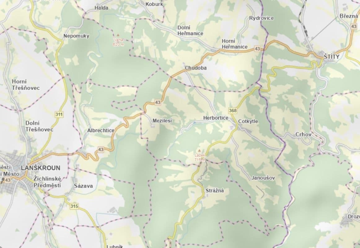 plot for sale, 1,703 m², Cotkytle, Pardubický Region plot for sale, 1,703 m², Cotkytle, Pardubický Region