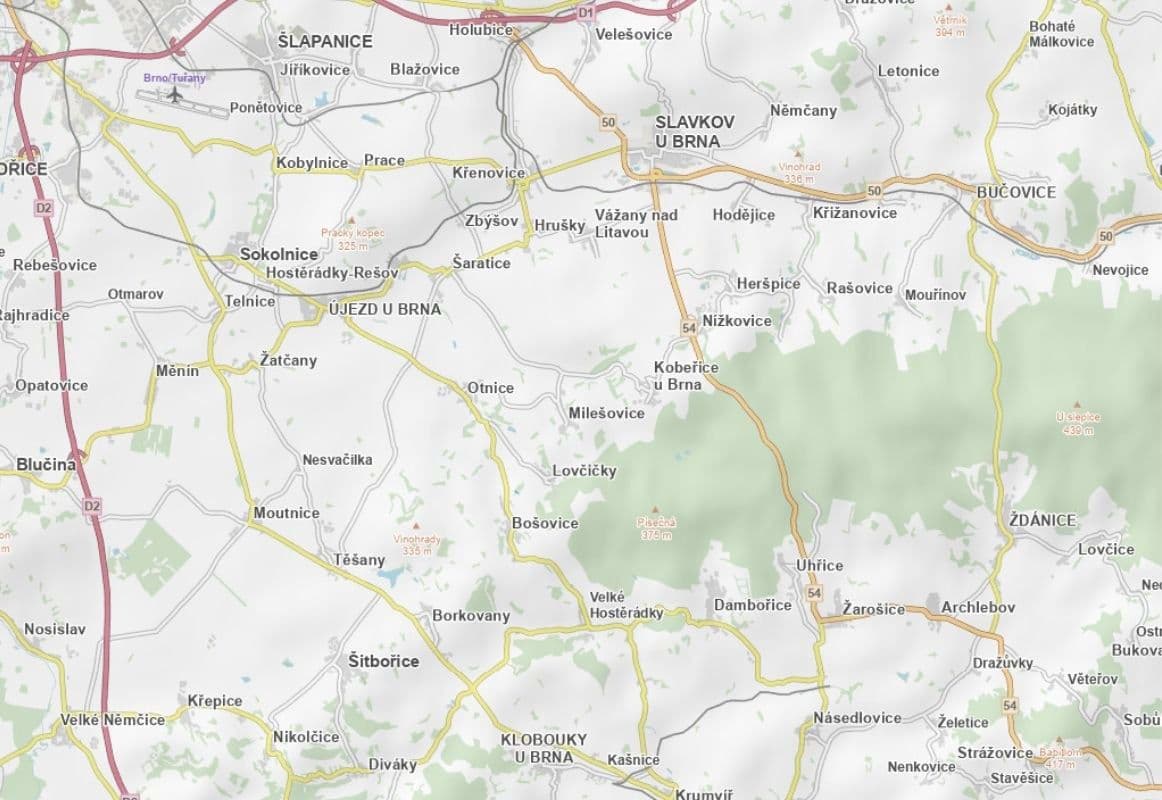 plot for sale, 1,102 m², Bošovice, Jihomoravský Region plot for sale, 1,102 m², Bošovice, Jihomoravský Region