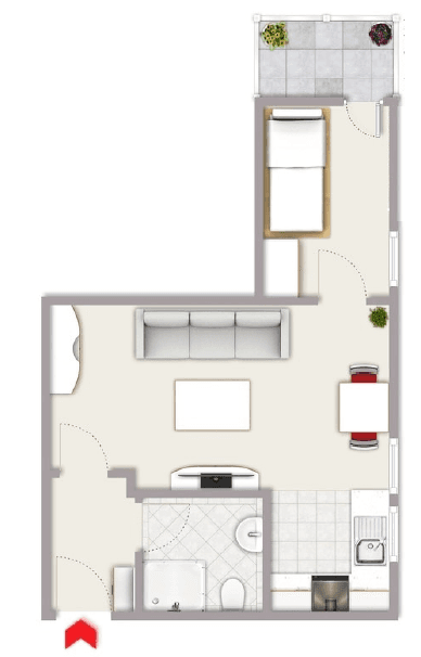 Studio flat to rent, 36 m², Bietigheim-Bissingen, Baden-Württemberg Studio flat to rent, 36 m², Bietigheim-Bissingen, Baden-Württemberg