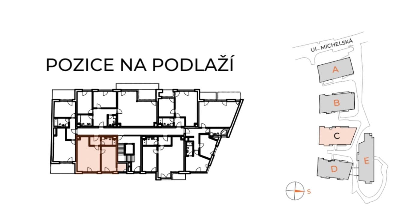 1 bedroom with open-plan kitchen flat to rent, 60 m², Michelská, Prague, Prague 1 bedroom with open-plan kitchen flat to rent, 60 m², Michelská, Prague, Prague