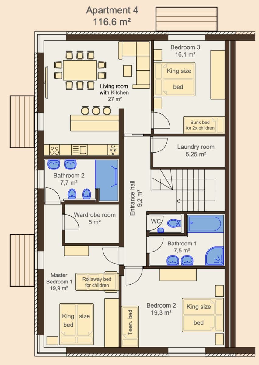 flat to rent, 109 m², Do Chuchle, Prague, Prague flat to rent, 109 m², Do Chuchle, Prague, Prague