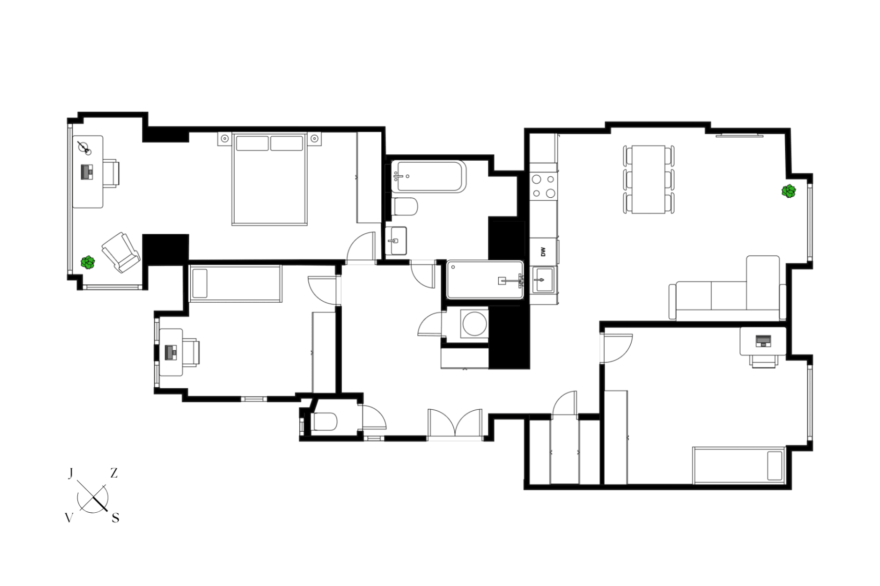 3 bedroom with open-plan kitchen flat for sale, 85 m², Nerudova, Brno, Jihomoravský Region 3 bedroom with open-plan kitchen flat for sale, 85 m², Nerudova, Brno, Jihomoravský Region