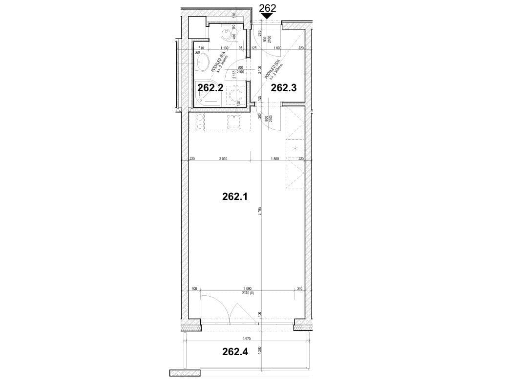 Studio flat to rent, 47 m², Poděbradská, Prague, Prague Studio flat to rent, 47 m², Poděbradská, Prague, Prague