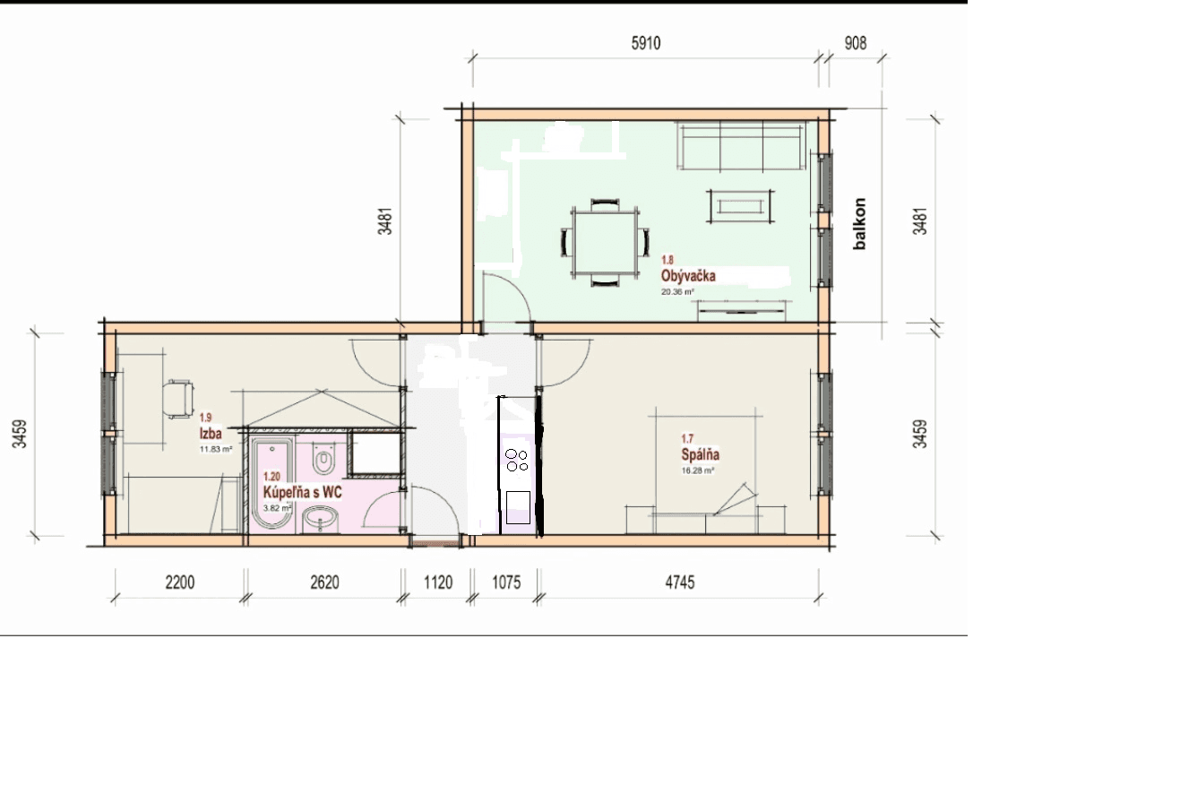1 bedroom with open-plan kitchen flat for sale, 66 m², Čmelíkova, Ružinov, Bratislavský Region 1 bedroom with open-plan kitchen flat for sale, 66 m², Čmelíkova, Ružinov, Bratislavský Region