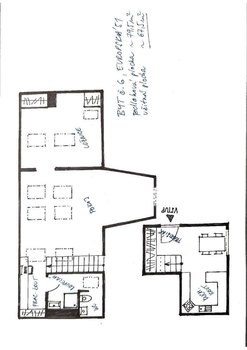 1 bedroom with open-plan kitchen flat to rent, 67 m², Evropská, Prague, Prague 1 bedroom with open-plan kitchen flat to rent, 67 m², Evropská, Prague, Prague