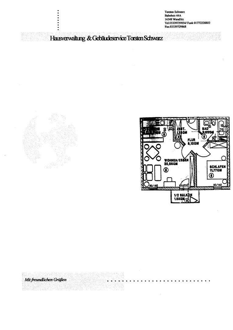 2 bedroom flat to rent, 51 m², Pasewalker Str. 99, Berlin, Berlin 2 bedroom flat to rent, 51 m², Pasewalker Str. 99, Berlin, Berlin