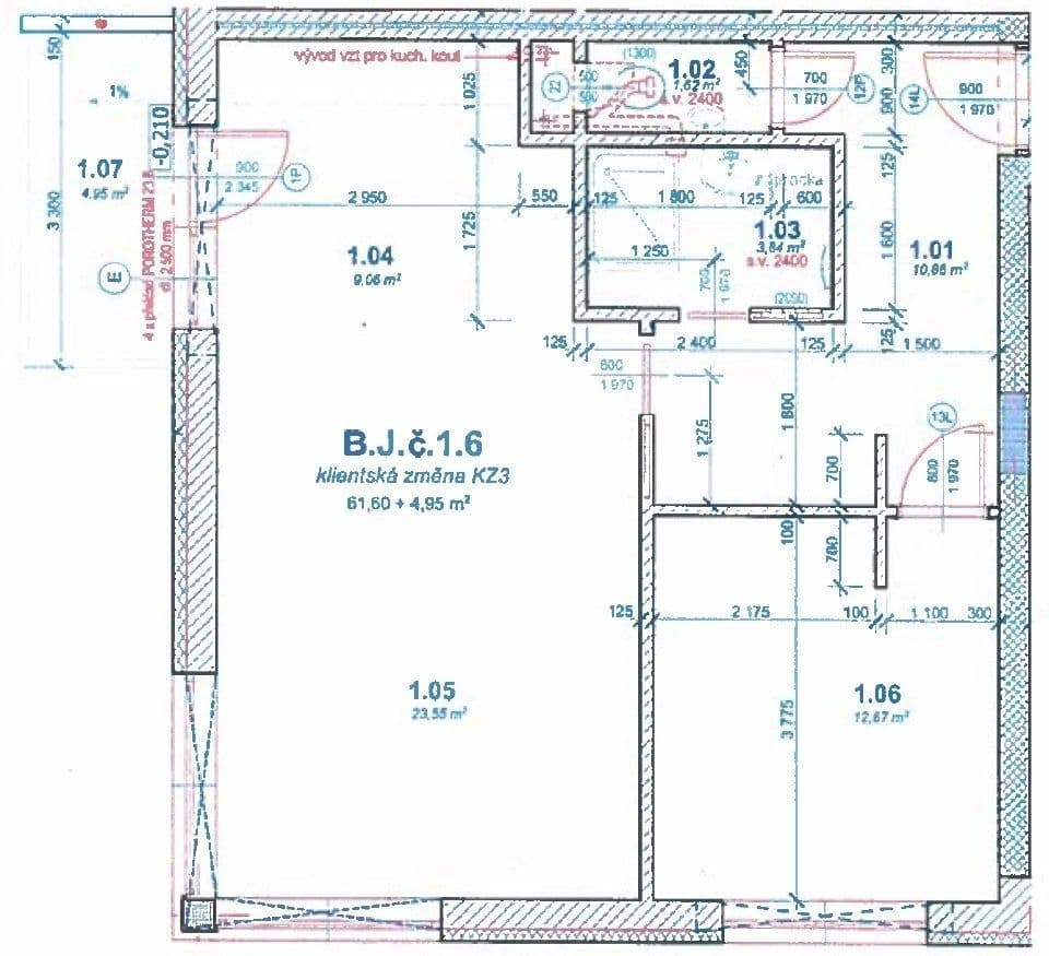 1 bedroom with open-plan kitchen flat to rent, 67 m², Přeučilova, Prague, Prague 1 bedroom with open-plan kitchen flat to rent, 67 m², Přeučilova, Prague, Prague
