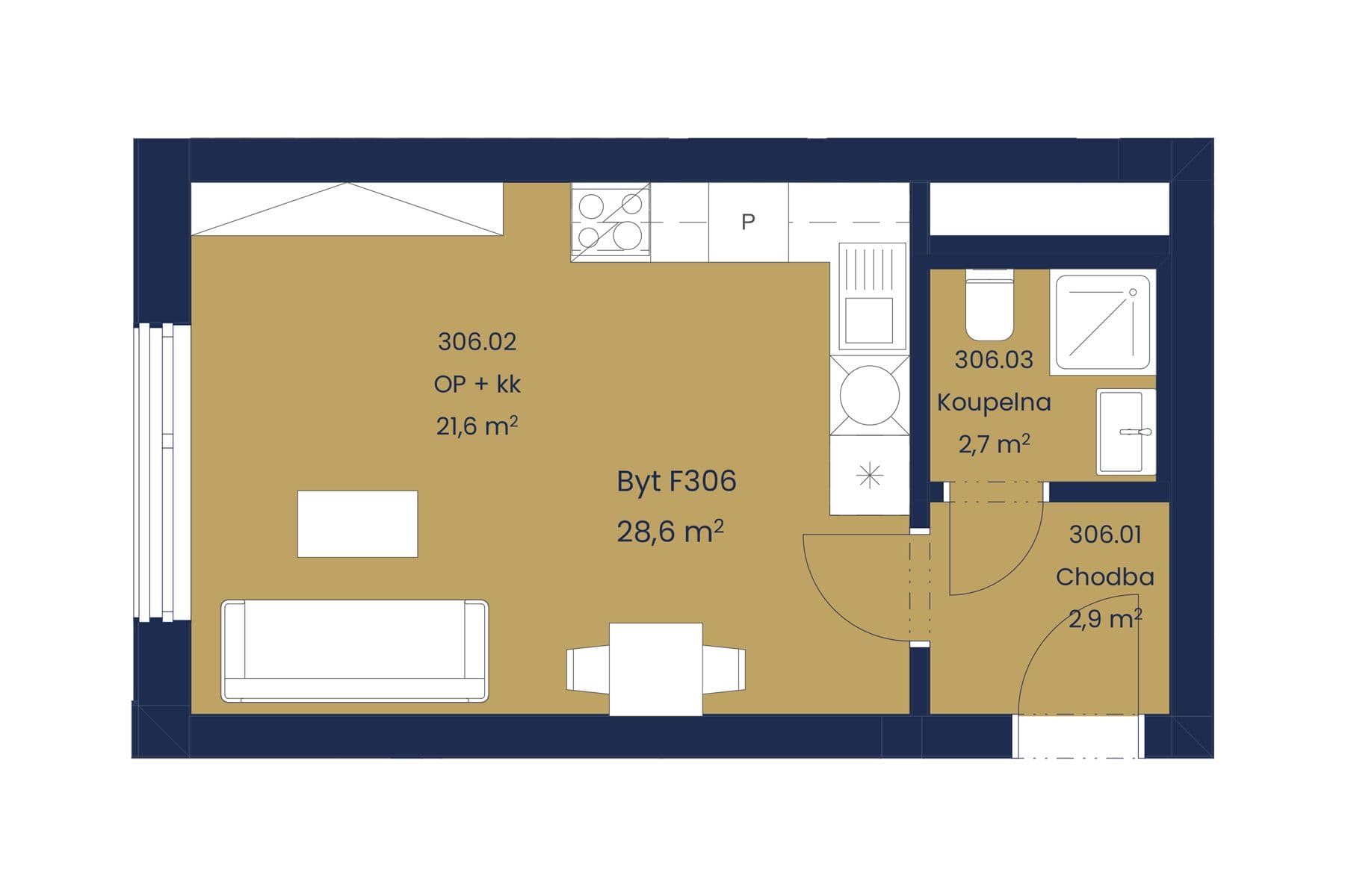 Studio flat for sale, 28 m², Huťská, Kladno, Středočeský Region Studio flat for sale, 28 m², Huťská, Kladno, Středočeský Region