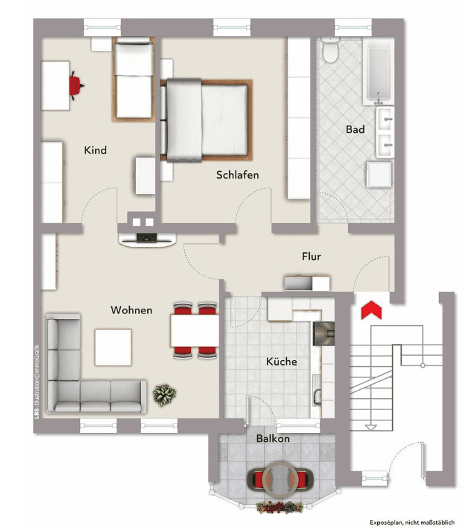 3 bedroom flat to rent, 72 m², Hauptstr. 34, Helmstedt, Lower Saxony 3 bedroom flat to rent, 72 m², Hauptstr. 34, Helmstedt, Lower Saxony