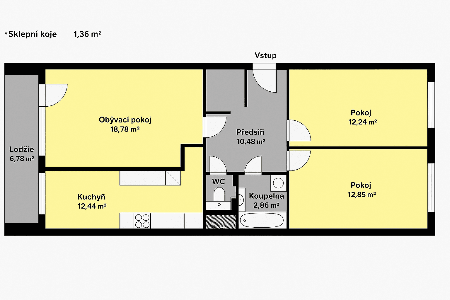 3 bedroom flat to rent, 71 m², Zbožská, Nymburk, Středočeský Region 3 bedroom flat to rent, 71 m², Zbožská, Nymburk, Středočeský Region