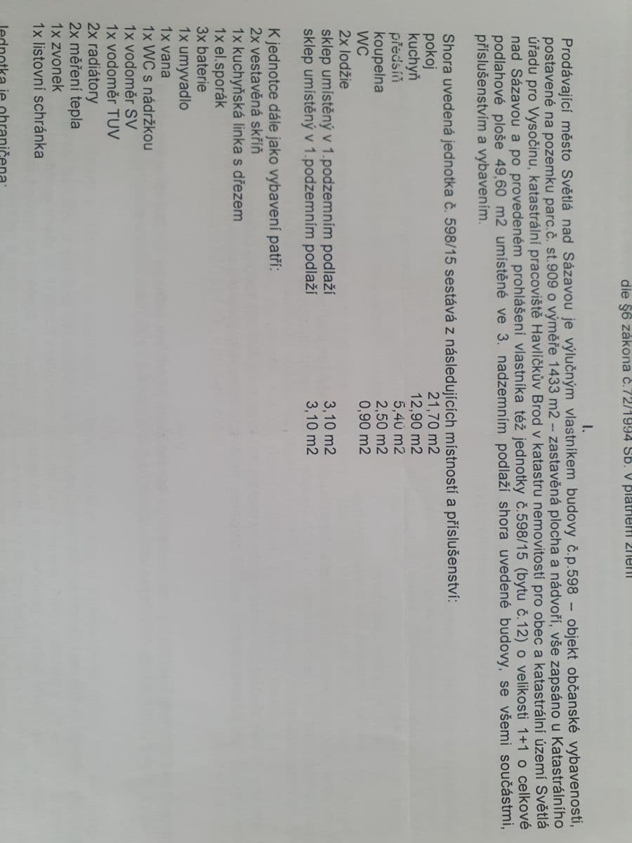 1 bedroom flat for sale, 49 m², Sázavská, Světlá nad Sázavou, Vysočina Region 1 bedroom flat for sale, 49 m², Sázavská, Světlá nad Sázavou, Vysočina Region