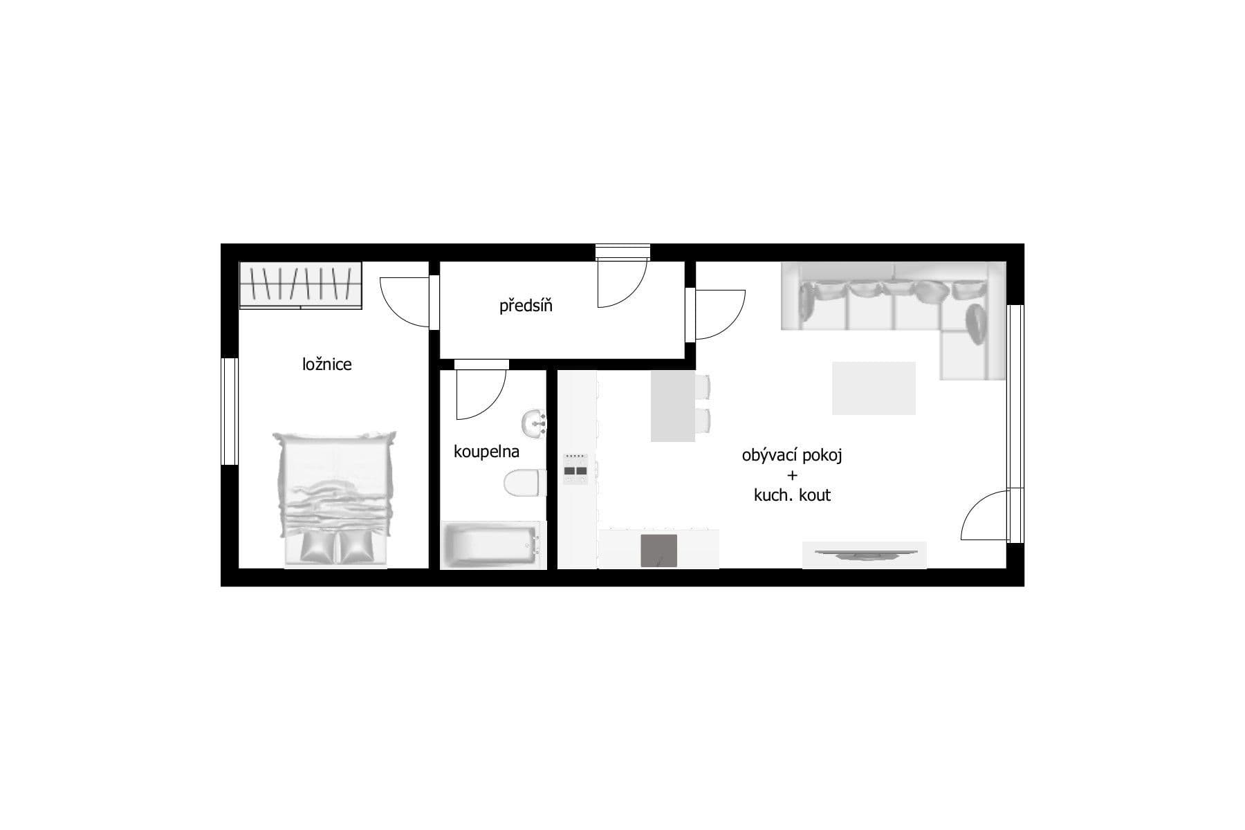 1 bedroom with open-plan kitchen flat for sale, 54 m², K Berance, Prague, Prague 1 bedroom with open-plan kitchen flat for sale, 54 m², K Berance, Prague, Prague