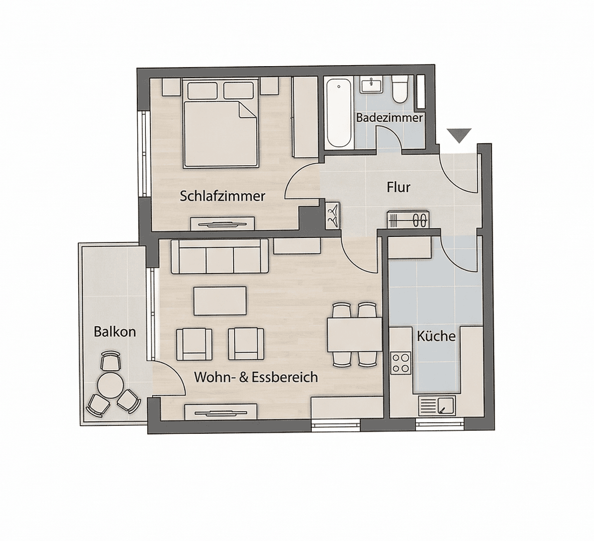 2 bedroom flat to rent, 57 m², Bahnhofstr. 9, Senden, Bavaria 2 bedroom flat to rent, 57 m², Bahnhofstr. 9, Senden, Bavaria