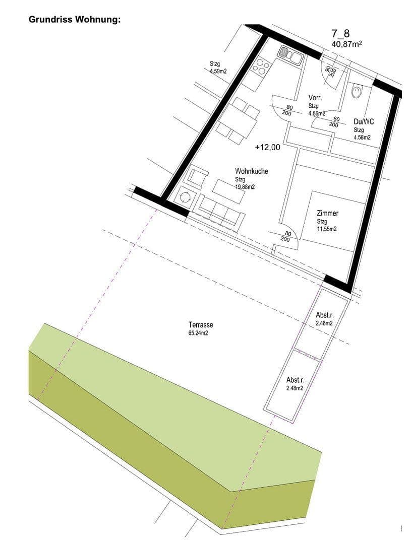 2 bedroom flat to rent, 41 m², Moosbrunnweg 1, Graz, Styria 2 bedroom flat to rent, 41 m², Moosbrunnweg 1, Graz, Styria