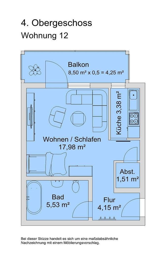 1 bedroom flat to rent, 37 m², Anhalter Straße 3, Halle, Saxony-Anhalt 1 bedroom flat to rent, 37 m², Anhalter Straße 3, Halle, Saxony-Anhalt
