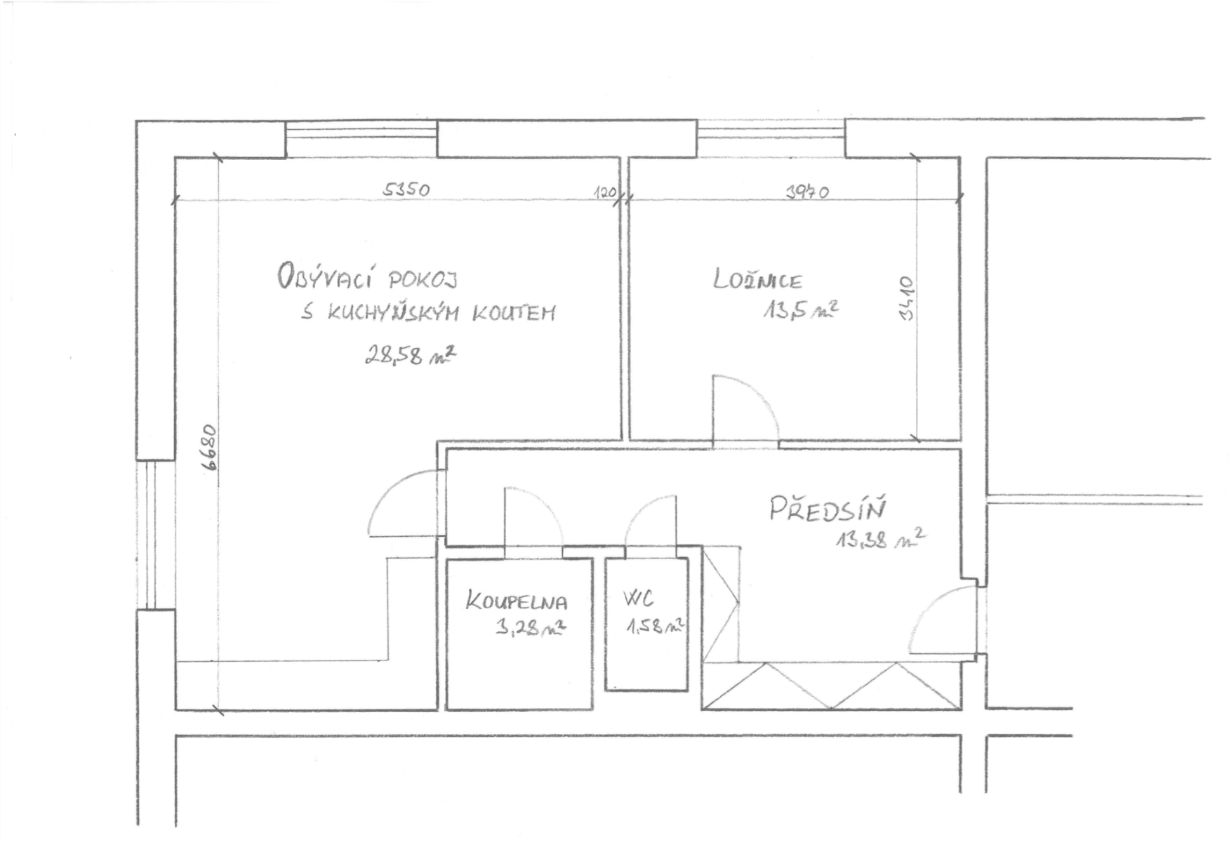 1 bedroom with open-plan kitchen flat for sale, 64 m², Dlouhá, Tišnov, Jihomoravský Region 1 bedroom with open-plan kitchen flat for sale, 64 m², Dlouhá, Tišnov, Jihomoravský Region