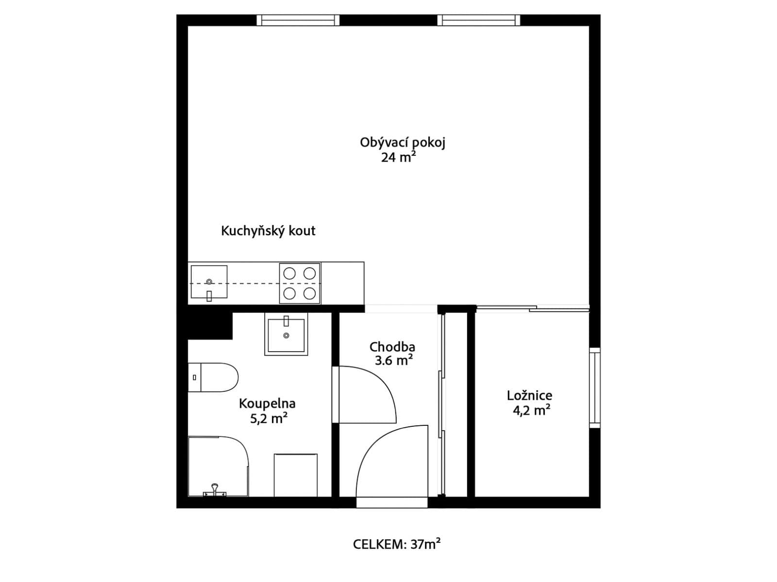 Studio flat for sale, 37 m², Roztocká, Úholičky, Středočeský Region Studio flat for sale, 37 m², Roztocká, Úholičky, Středočeský Region