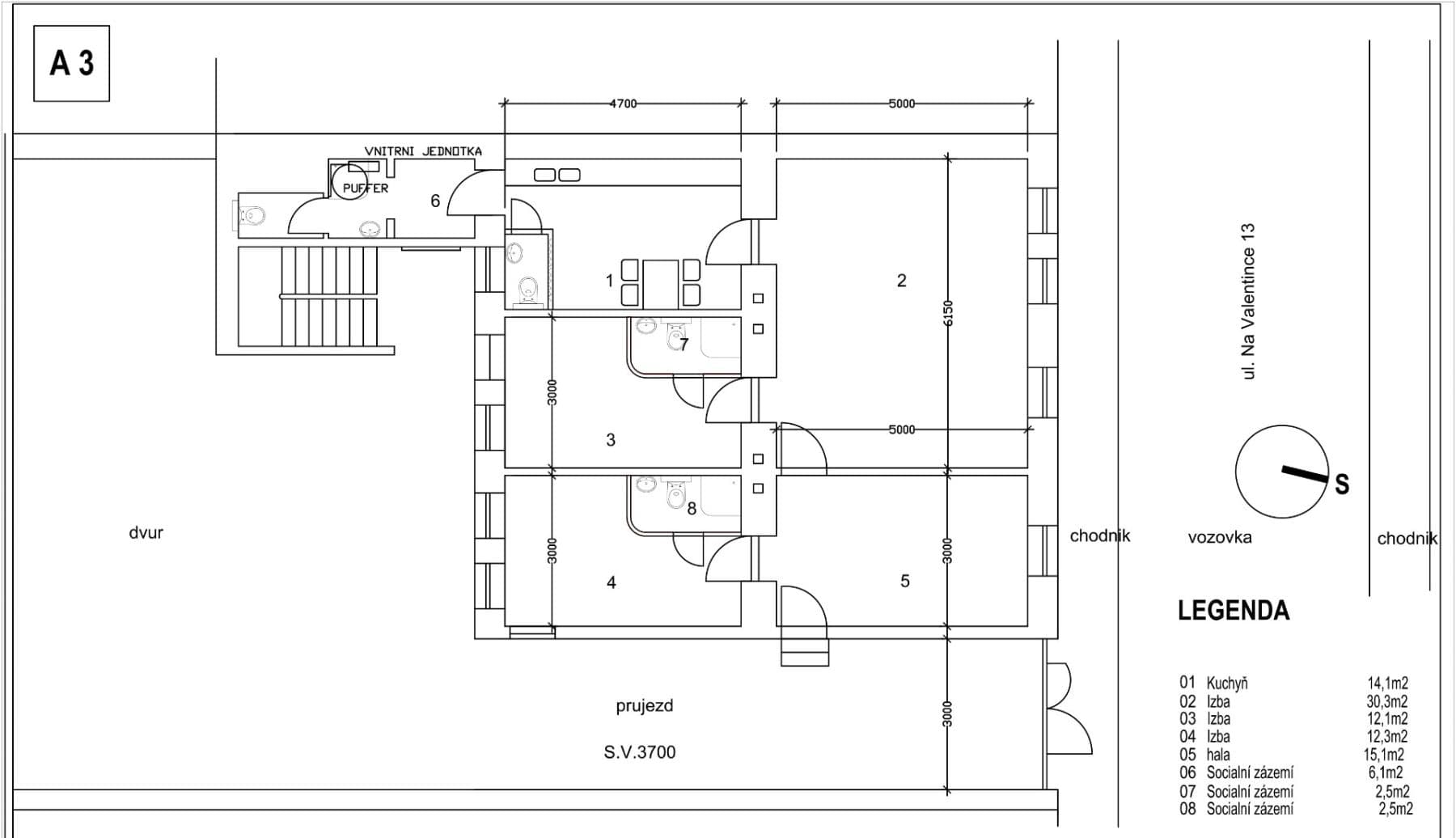 4 bedroom with open-plan kitchen flat for sale, 93 m², Na Valentince, Prague, Prague 4 bedroom with open-plan kitchen flat for sale, 93 m², Na Valentince, Prague, Prague