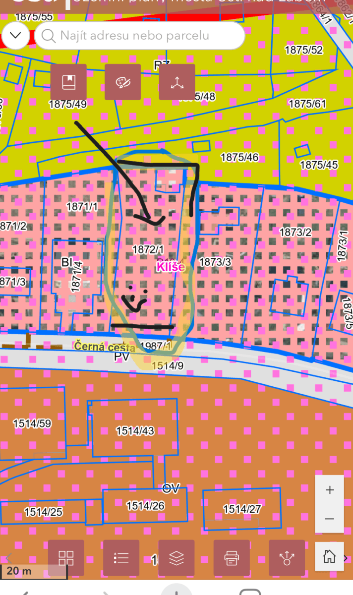 plot for sale, 915 m², Černá cesta, Ústí nad Labem, Ústecký Region plot for sale, 915 m², Černá cesta, Ústí nad Labem, Ústecký Region