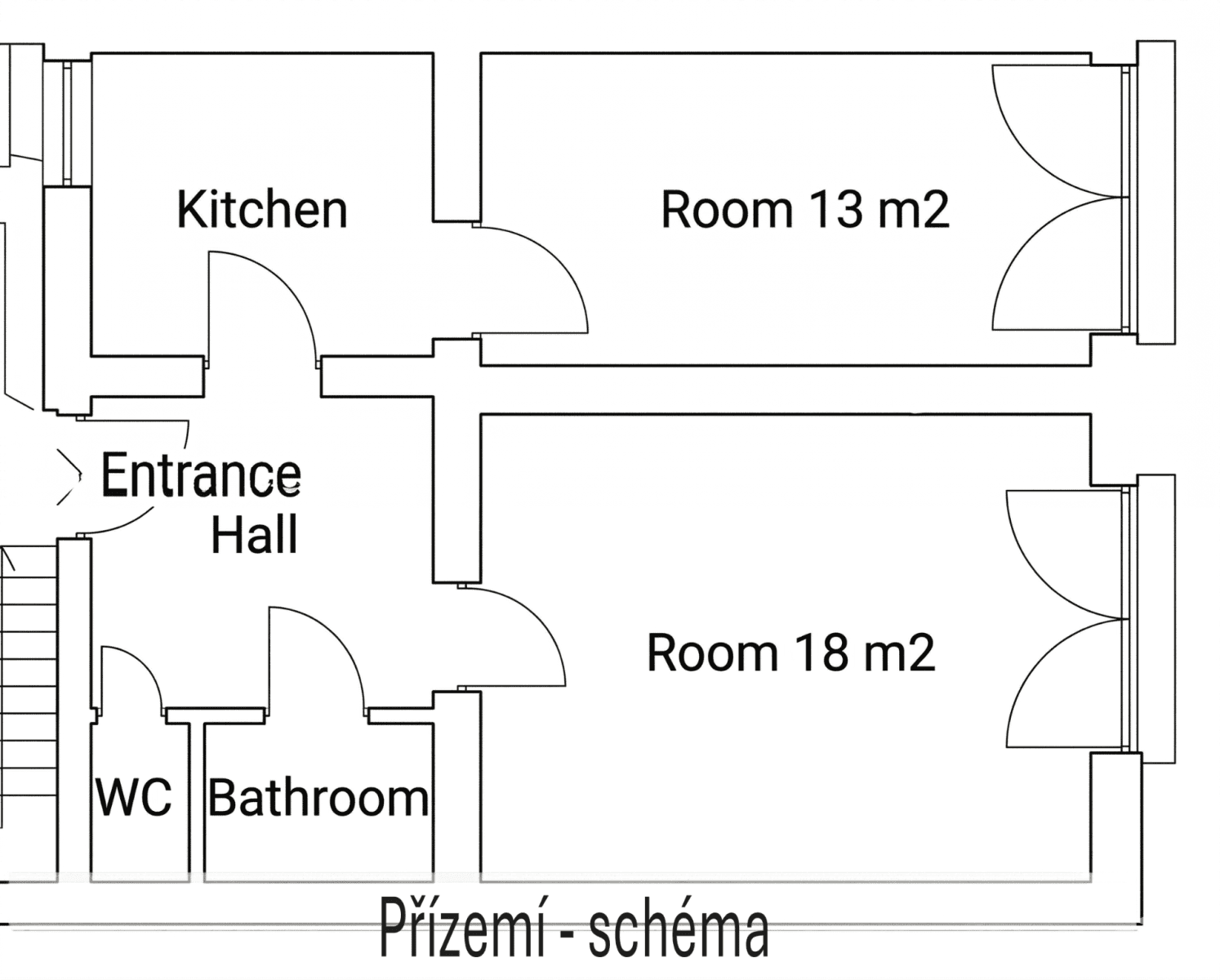 3 bedroom flat to rent, 45 m², Svitavská, Brno, Jihomoravský Region 3 bedroom flat to rent, 45 m², Svitavská, Brno, Jihomoravský Region