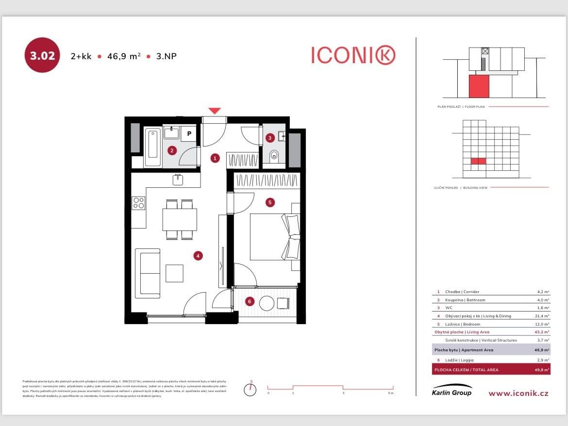 1 bedroom with open-plan kitchen flat to rent, 47 m², Sokolovská, Prague, Prague 1 bedroom with open-plan kitchen flat to rent, 47 m², Sokolovská, Prague, Prague