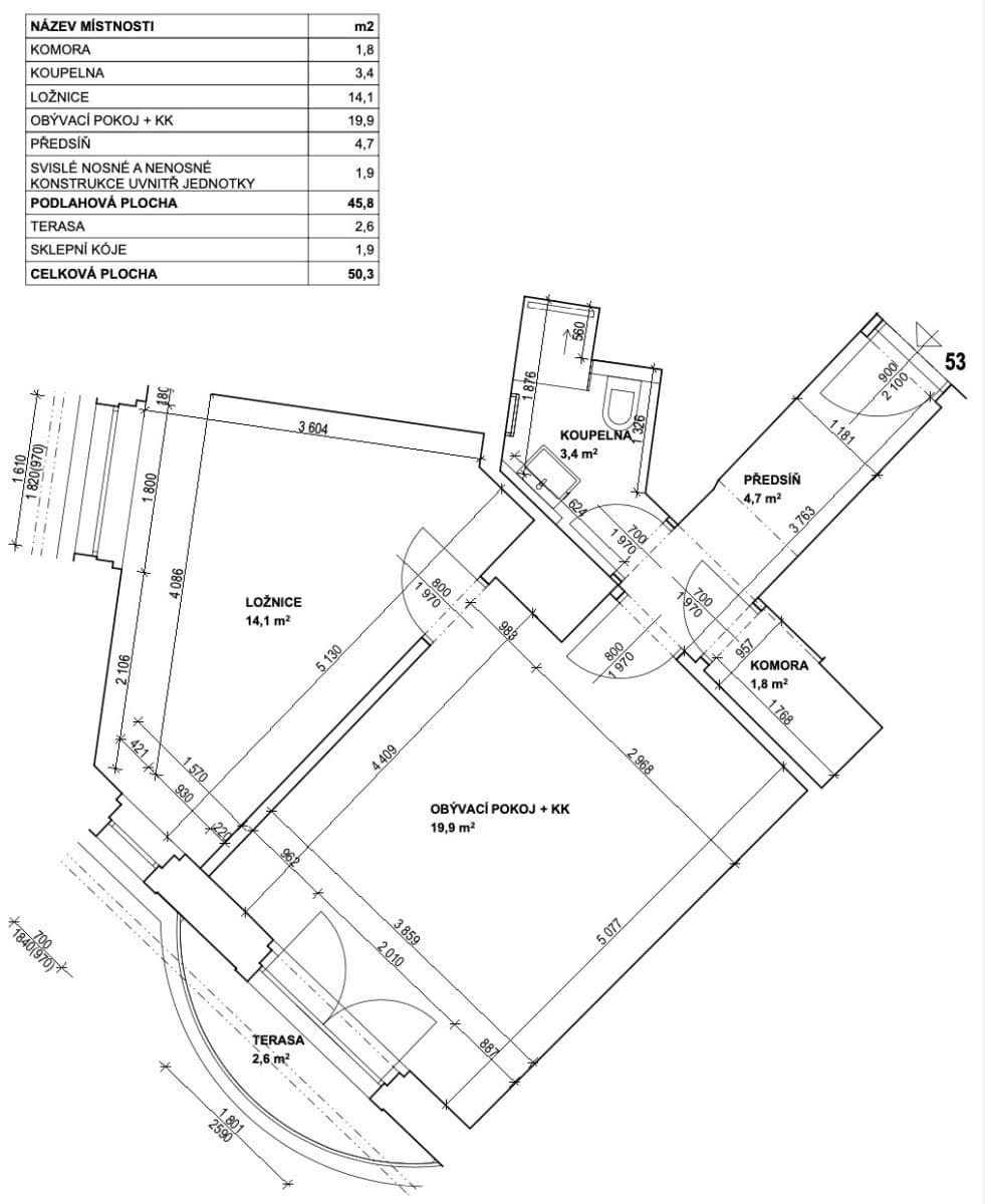 1 bedroom with open-plan kitchen flat for sale, 50 m², Lihovarská, Prague, Prague 1 bedroom with open-plan kitchen flat for sale, 50 m², Lihovarská, Prague, Prague