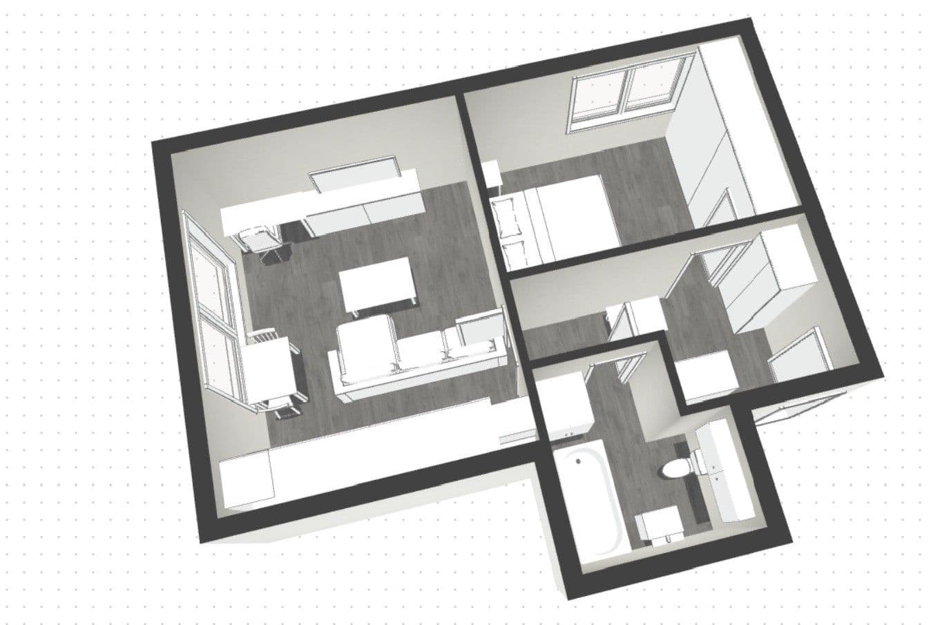 1 bedroom with open-plan kitchen flat to rent, 48 m², Pšeničná, Hostivice, Středočeský Region 1 bedroom with open-plan kitchen flat to rent, 48 m², Pšeničná, Hostivice, Středočeský Region
