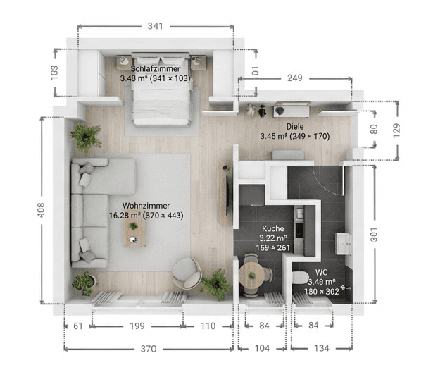 Studio flat to rent, 30 m², Postallee 27, Gladbeck, North Rhine-Westphalia Studio flat to rent, 30 m², Postallee 27, Gladbeck, North Rhine-Westphalia