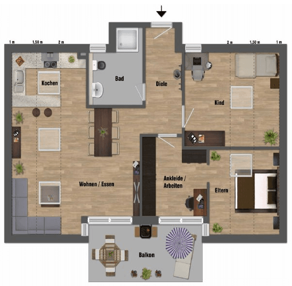 2 bedroom with open-plan kitchen flat to rent, 71 m², Stuttgart-Plieningen, Baden-Württemberg 2 bedroom with open-plan kitchen flat to rent, 71 m², Stuttgart-Plieningen, Baden-Württemberg
