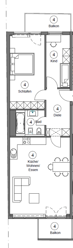 3 bedroom flat to rent, 80 m², Bernhardstr. 147, Köln, North Rhine-Westphalia 3 bedroom flat to rent, 80 m², Bernhardstr. 147, Köln, North Rhine-Westphalia