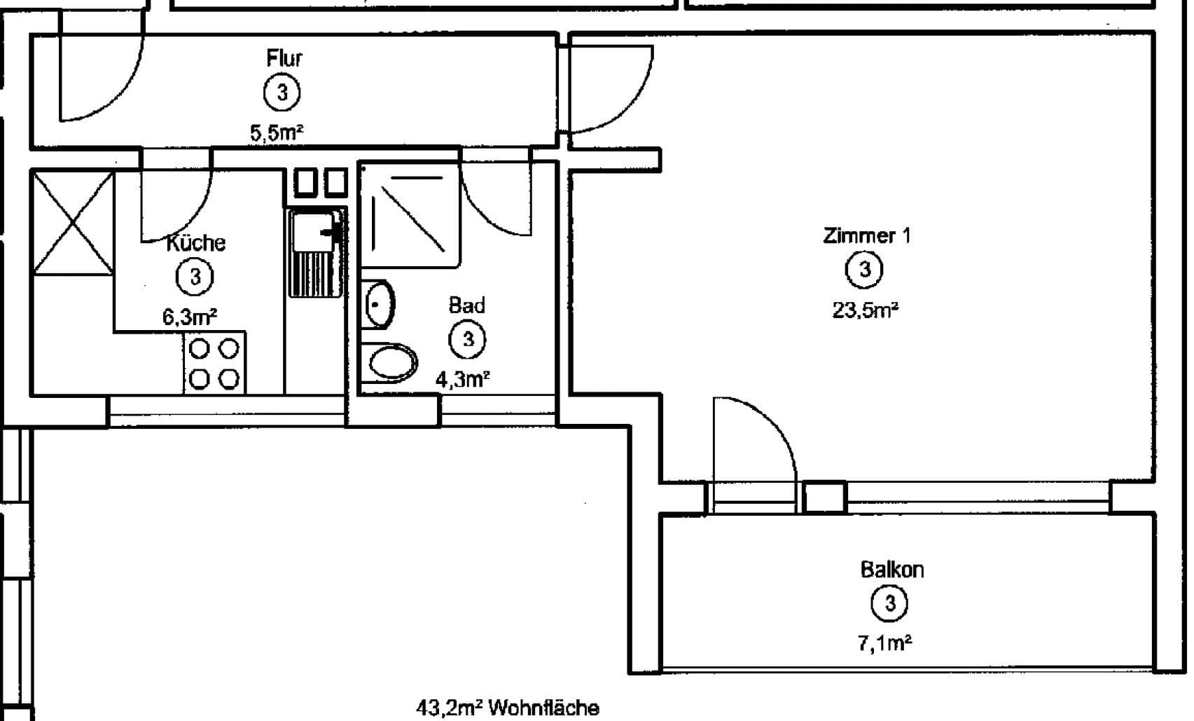 1 bedroom flat to rent, 44 m², Nordstr.13, Steinau an der Straße, Hesse 1 bedroom flat to rent, 44 m², Nordstr.13, Steinau an der Straße, Hesse