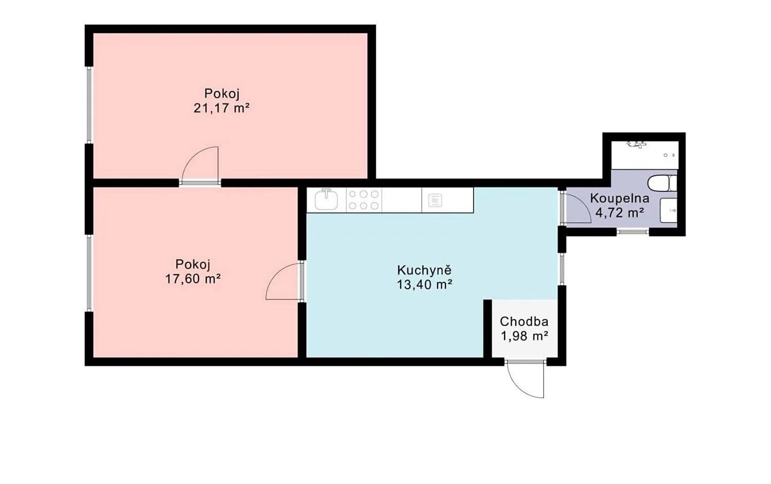 2 bedroom flat for sale, 59 m², Svinařovská, Smečno, Středočeský Region 2 bedroom flat for sale, 59 m², Svinařovská, Smečno, Středočeský Region