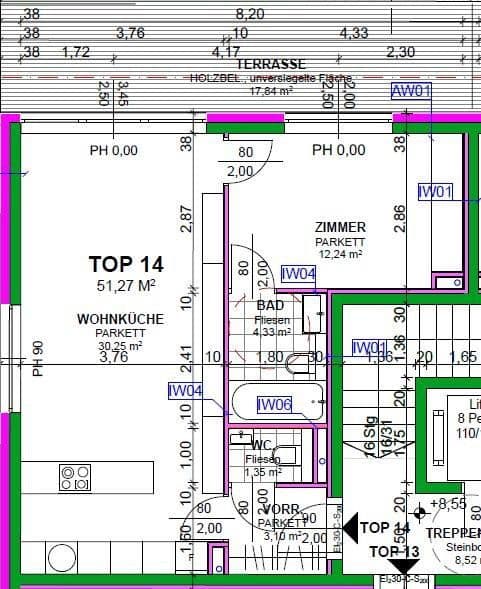 2 bedroom flat to rent, 52 m², Heiligenstädter Straße 395a, Wien, Vienna 2 bedroom flat to rent, 52 m², Heiligenstädter Straße 395a, Wien, Vienna