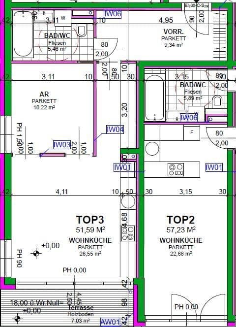 2 bedroom flat to rent, 52 m², Heiligenstädter Straße 395a, Wien, Vienna 2 bedroom flat to rent, 52 m², Heiligenstädter Straße 395a, Wien, Vienna