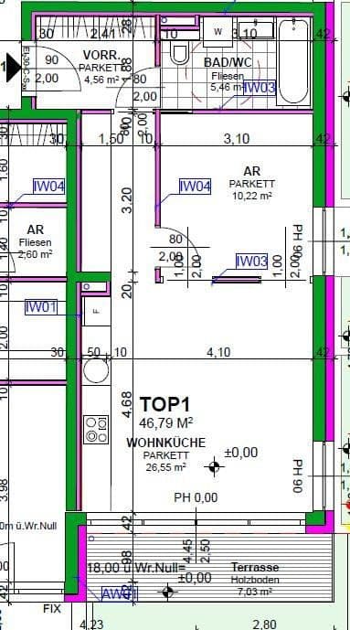 2 bedroom flat to rent, 47 m², Heiligenstädter Straße 395a, Wien, Vienna 2 bedroom flat to rent, 47 m², Heiligenstädter Straße 395a, Wien, Vienna