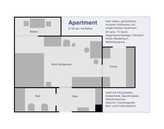 1 bedroom flat to rent, 31 m², München, Bavaria 1 bedroom flat to rent, 31 m², München, Bavaria