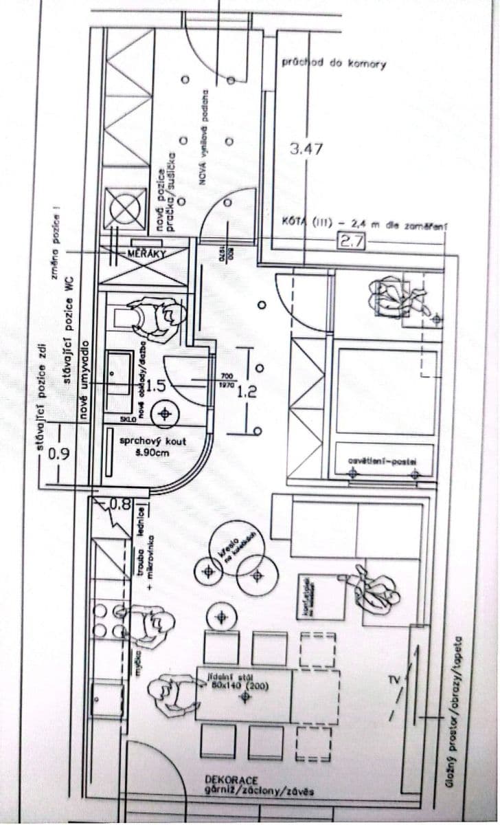 1 bedroom with open-plan kitchen flat for sale, 59 m², Pískařská, Prague, Prague 1 bedroom with open-plan kitchen flat for sale, 59 m², Pískařská, Prague, Prague