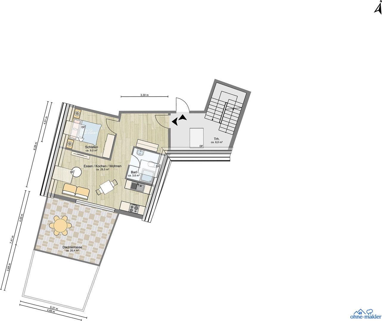 1 bedroom with open-plan kitchen flat to rent, 49 m², Eberstadt, Baden-Württemberg 1 bedroom with open-plan kitchen flat to rent, 49 m², Eberstadt, Baden-Württemberg