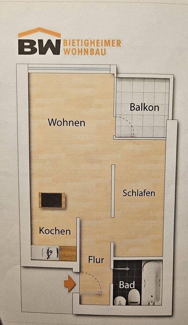 Studio flat for sale, 38 m², Hans-Kudlich-Platz 5, Bietigheim-Bissingen, Baden-Württemberg Studio flat for sale, 38 m², Hans-Kudlich-Platz 5, Bietigheim-Bissingen, Baden-Württemberg